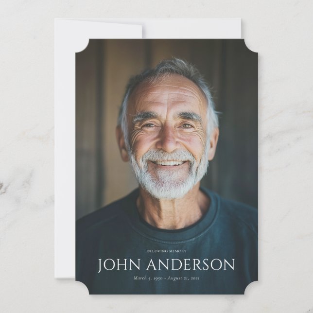 Convites Programa Memorial de Ordem de Serviço Moderna (Frente)