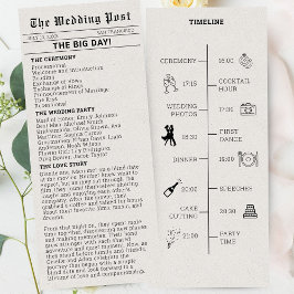 Convites Programa Nostalgic Newspaper Weding