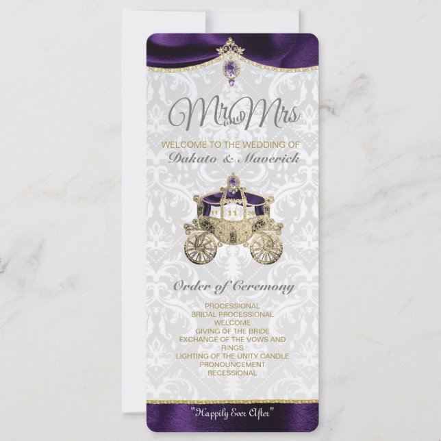 Convites Programa Real Fairytale IWedding (Frente)