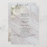 Programa Rustic Modern Floral de Cerimônia de Casa