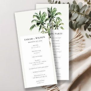Convites Programa Rustic Tropical Beach Palm Trees Weding P