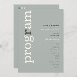 Convites Programa Simples de Casamento de Texto de Marfim