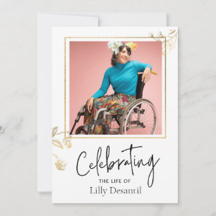 Convites Programa Simples de Memorial Funeral da Flor Perso