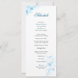 Convites Programação da flor da estrela azul