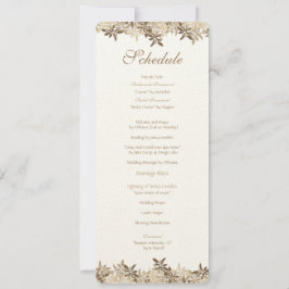 Convites Programação floral estilizado das folhas de Tan e