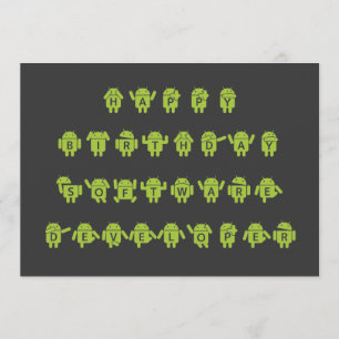 Convites Programador de software do feliz aniversario