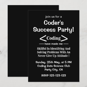 Convites Programador Desenvolvedor Codificador Programador 