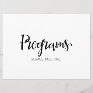 Convites Programas de Casamento Por Favor Pegue Um Cartaz
