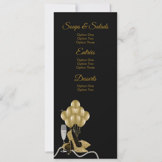 Convites Programas de menus de festa de aniversário para mu (Frente)