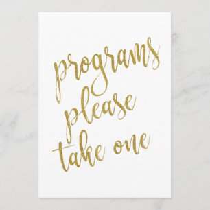 Convites Programas Por Favor Leve Um Sinal Dourado Acessíve
