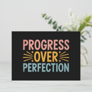 Convites Progresso do Professor em vez de Perfeição Volta à