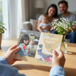 Convites Projeto de Foto de Festa de Dinossauro Roar-Some p