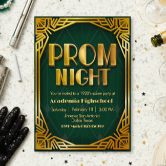 Convites Prom Night - Gatsby Invitation