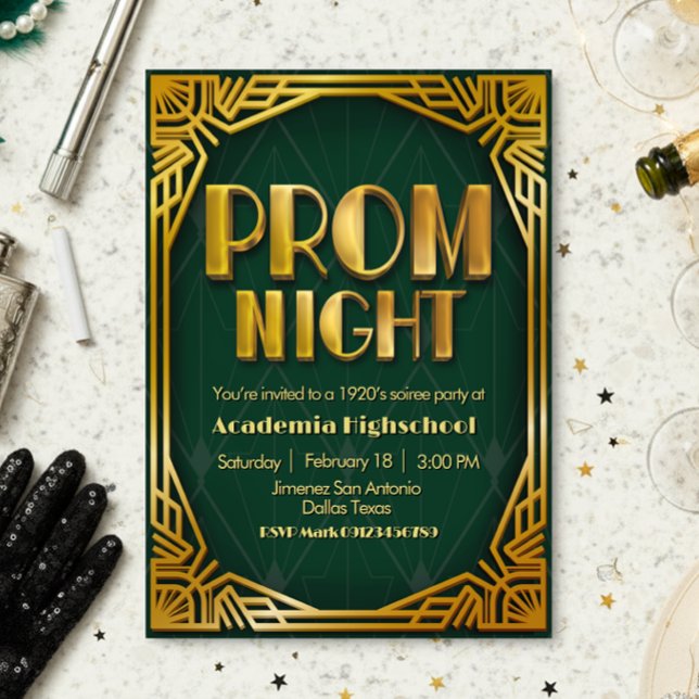 Convites Prom Night - Gatsby Invitation (Prom Night - Gatsby Invitation)