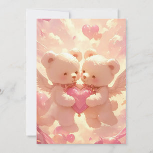 Convites Promessa vitalícia: Casamento do Urso Sonhador de