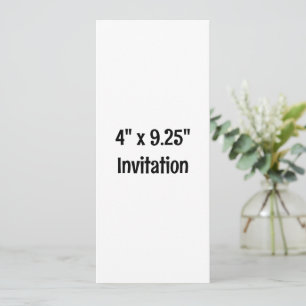 Convites Promoção de Marca Simples ao Quadrado 4" x 9.25"