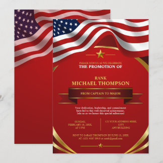 Convites Promoção de Marinheiro dos EUA | Bandeira American