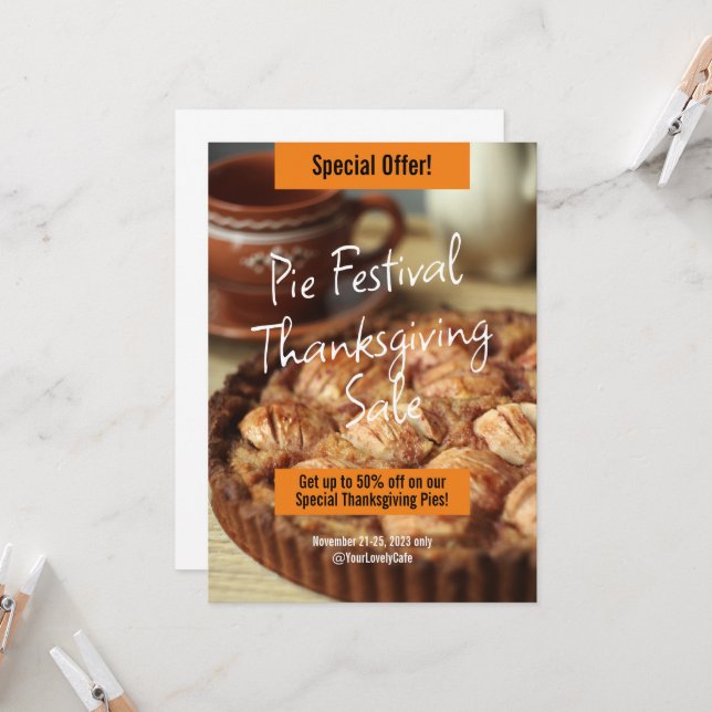 Convites Promoção Especial de Vendas Festival Editável   (Frente/Verso In Situ)