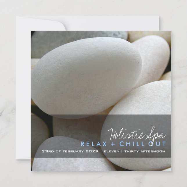 Convites Promoção moderna dos termas da foto branca pequena (Frente)