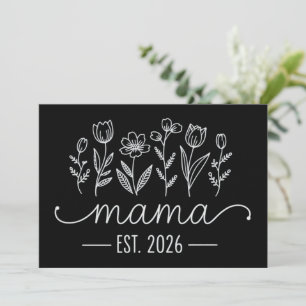 Convites Promovida a Mamãe 2026 Gravidez Floral Nova Mamãe 