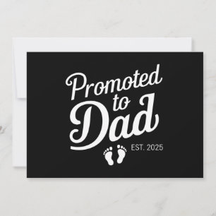 Convites Promovido a Papai EST 2025 Engraçado Breve Pai