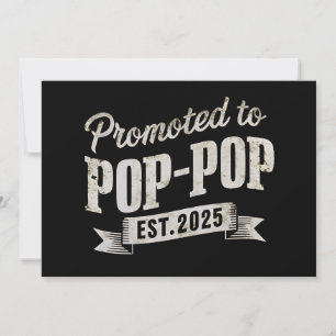 Convites Promovido a Pop-Pop Est 2025 Primeira Vez Pop-Pop