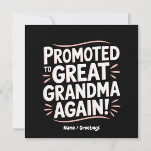 Convites Promovido à vovó Excelente de novo Presente de Gra