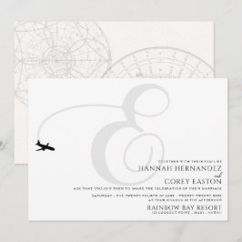 Convites Pronta para decolar E Casamento Inicial