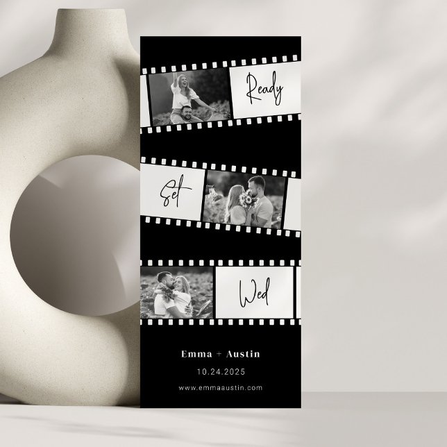 Convites Pronto Definir Filme Fotográfico Wed Salvar A Data (Criador carregado)