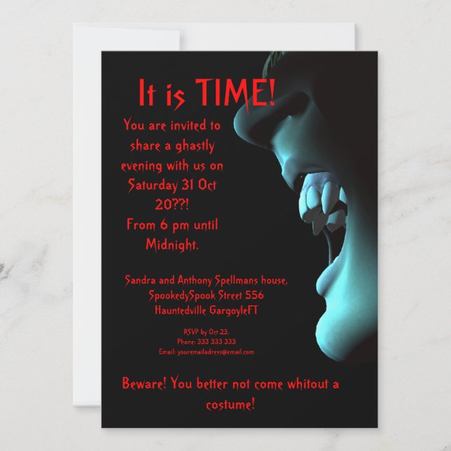 Convites Pronto para atacar (Frente)