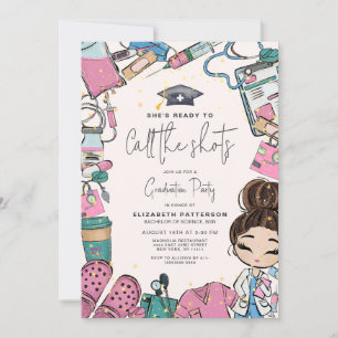 Convites Pronto para chamar a Festa de formatura de Enferme