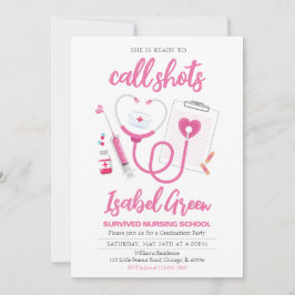 Convites Pronto para chamar Shots Enfermeiro Graduação