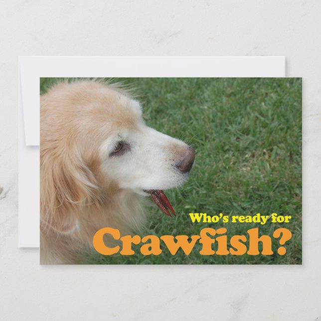 Convites Pronto para Crawfish (Frente)