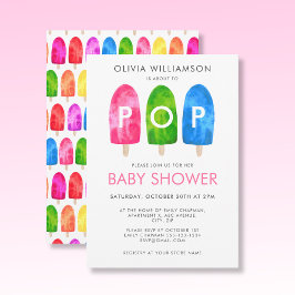 Convites Pronto para Estourar Chupeta Colorida Baby Shower