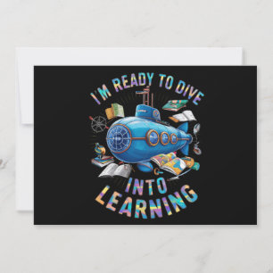 Convites Pronto Para Mergulhar no Aprendizado Submarino de 