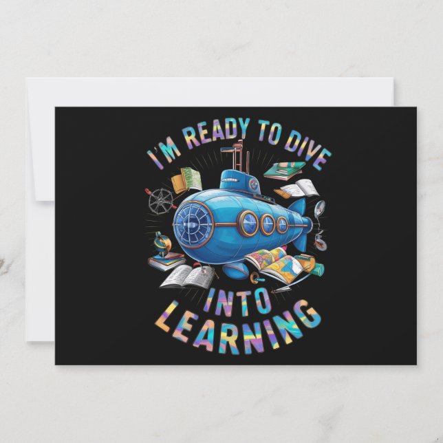 Convites Pronto Para Mergulhar no Submarino de Volta à Esco (Frente)