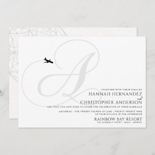 Convites Prontos para decolar um casamento inicial