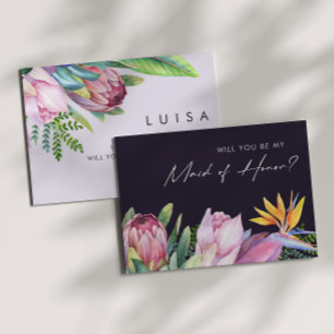 Convites Proposta Colorida de Madrinha de casamento Roxo-Tr