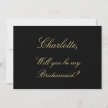 Proposta da Elegante Ouro Negra Beige Bridesmaid