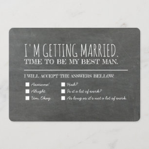 Convites Proposta da lista de verificação do homem do