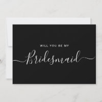 Proposta da Mia de Bridesmaid Negra Minimalista