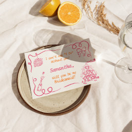 Convites Proposta de Bridesmaid da Torre de Champagne Manus