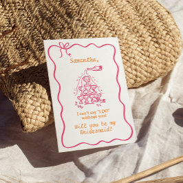 Convites Proposta de Bridesmaid da Torre de Champagne Manus