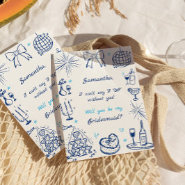 Convites Proposta de Bridesmaid da Torre de Champanhe Manus