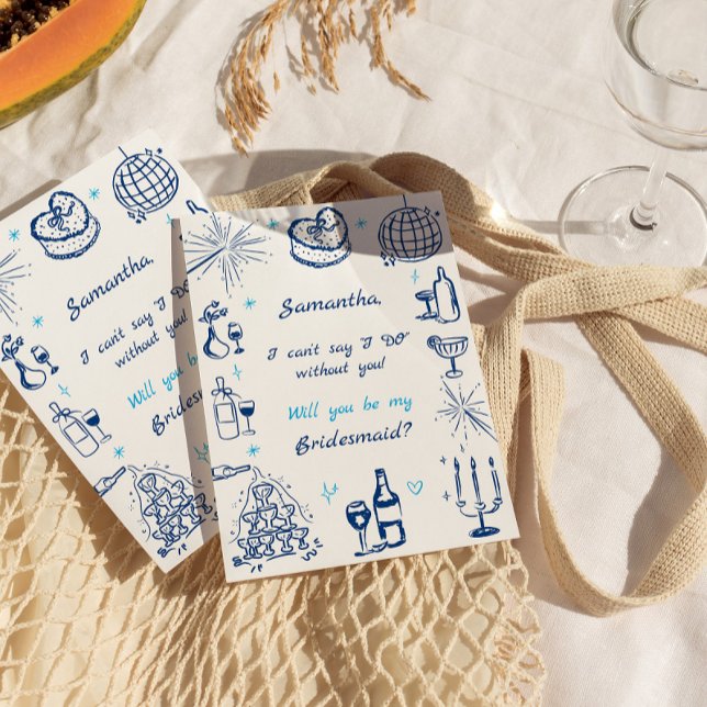 Convites Proposta de Bridesmaid da Torre de Champanhe Manus (Criador carregado)