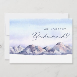 Convites Proposta de Bridesmaid de Winter Mountain