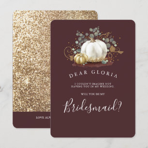 Convites Proposta de Bridesmaid do Casamento outono de Bomp