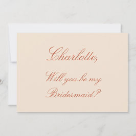 Convites Proposta de Bridesmaid do Elegante Terracotta