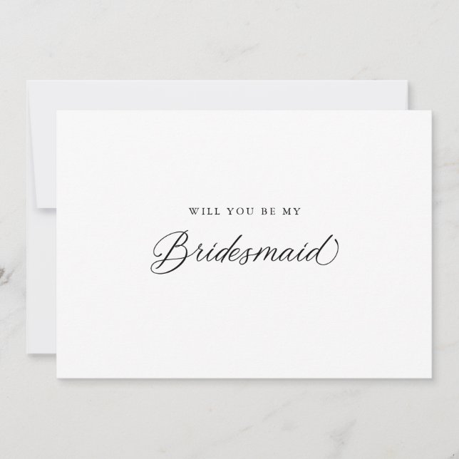 Convites Proposta de Bridesmaid do Script Moderno do Elegan (Frente)