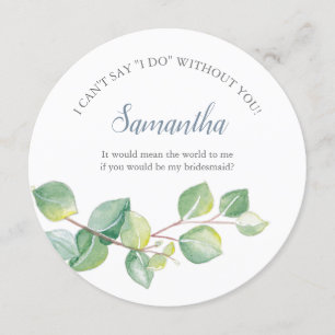 Convites Proposta de Bridesmaid Eucalyptus